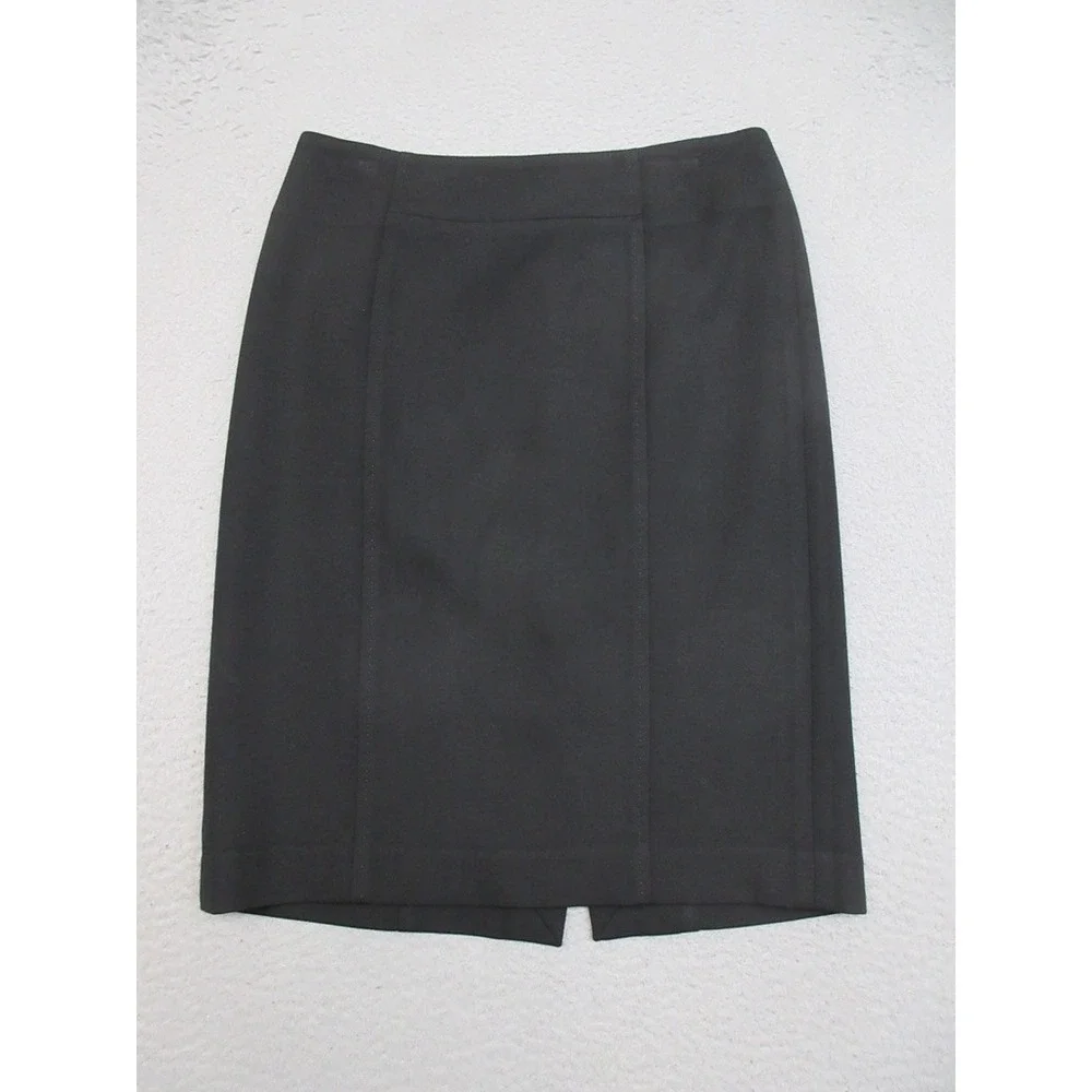 LOFT Pencil Skirt Womens 4 Black Officecore Workwear Tailored Quiet Luxury